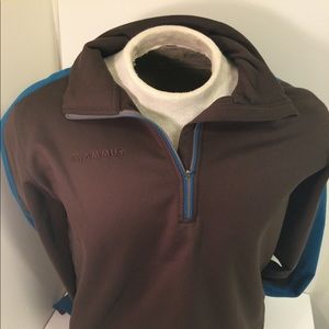 Beautiful Mammut Brown Aqua 1/4 Zip Up Pullover